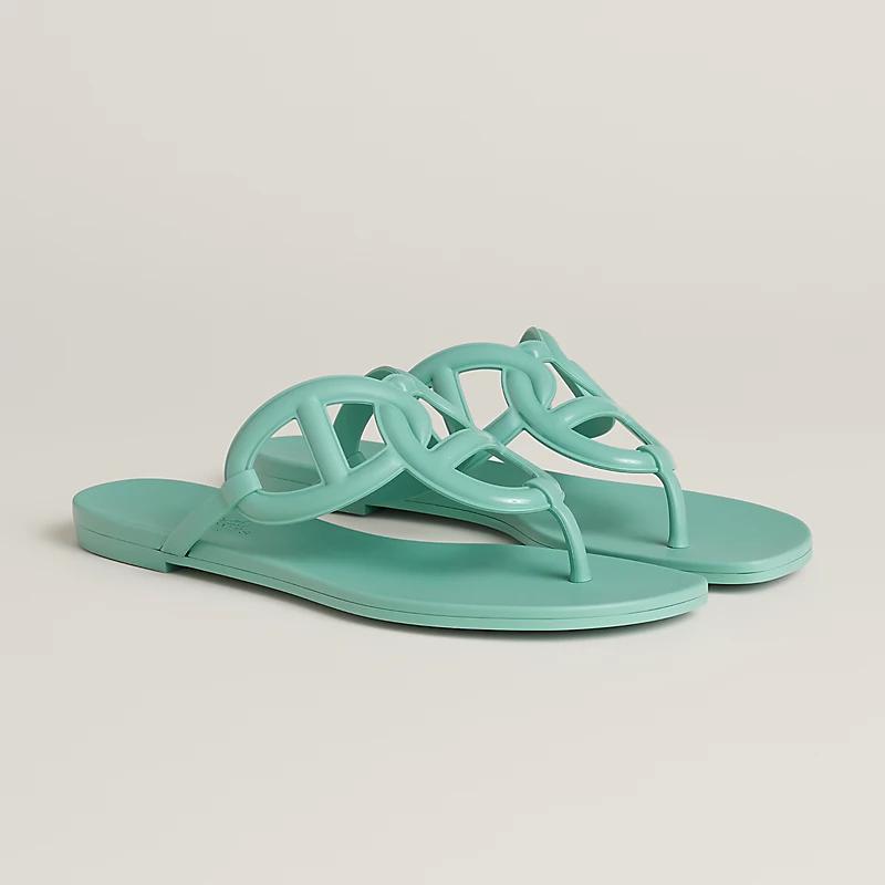 Dép Hermes Egerie Sandal Nữ Xanh Mint